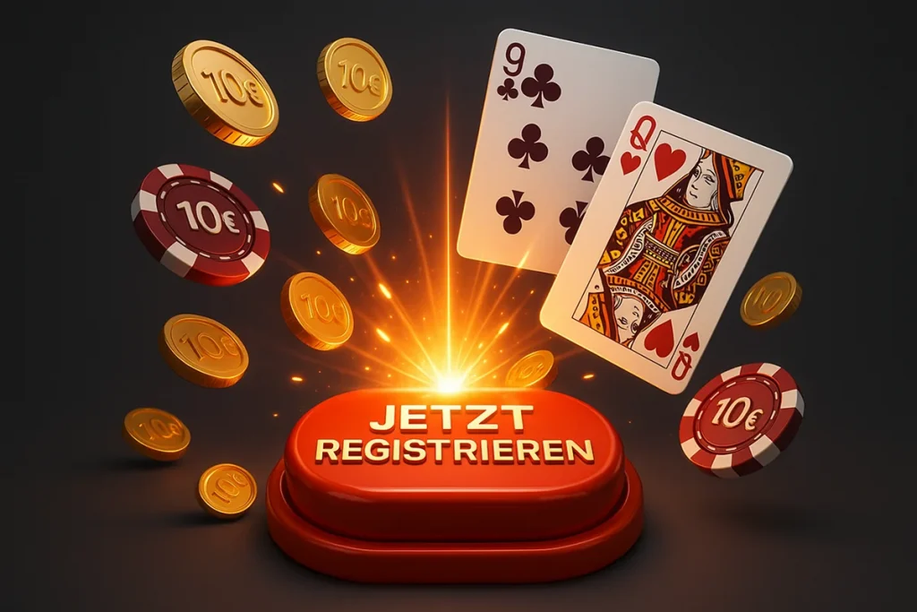 10€ Bonus nach Registrierung Casino Deutschland - Kostenlose Startguthaben und Freispiele für neue Spieler