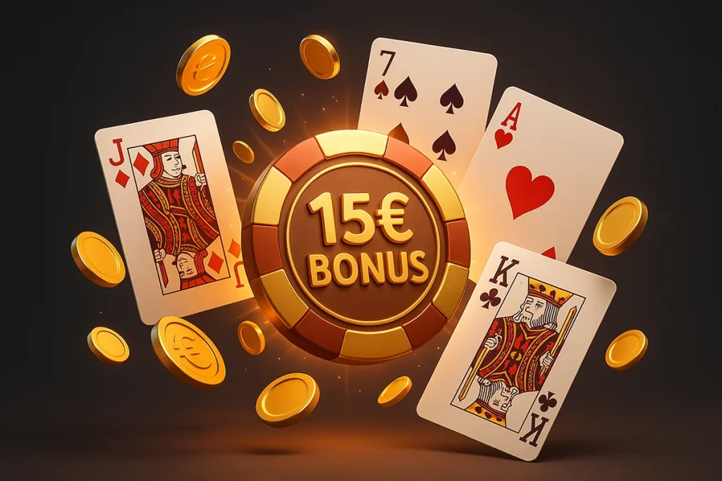 15 Euro Bonus ohne Einzahlung Casino - kostenloses Startguthaben für deutsche Spieler 2025